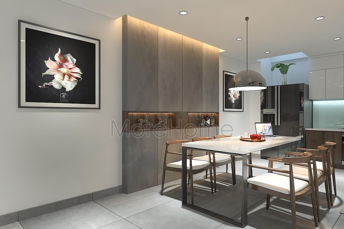 Thiết kế nội thất phòng bếp nhà ống An Dương Tây Hồ 